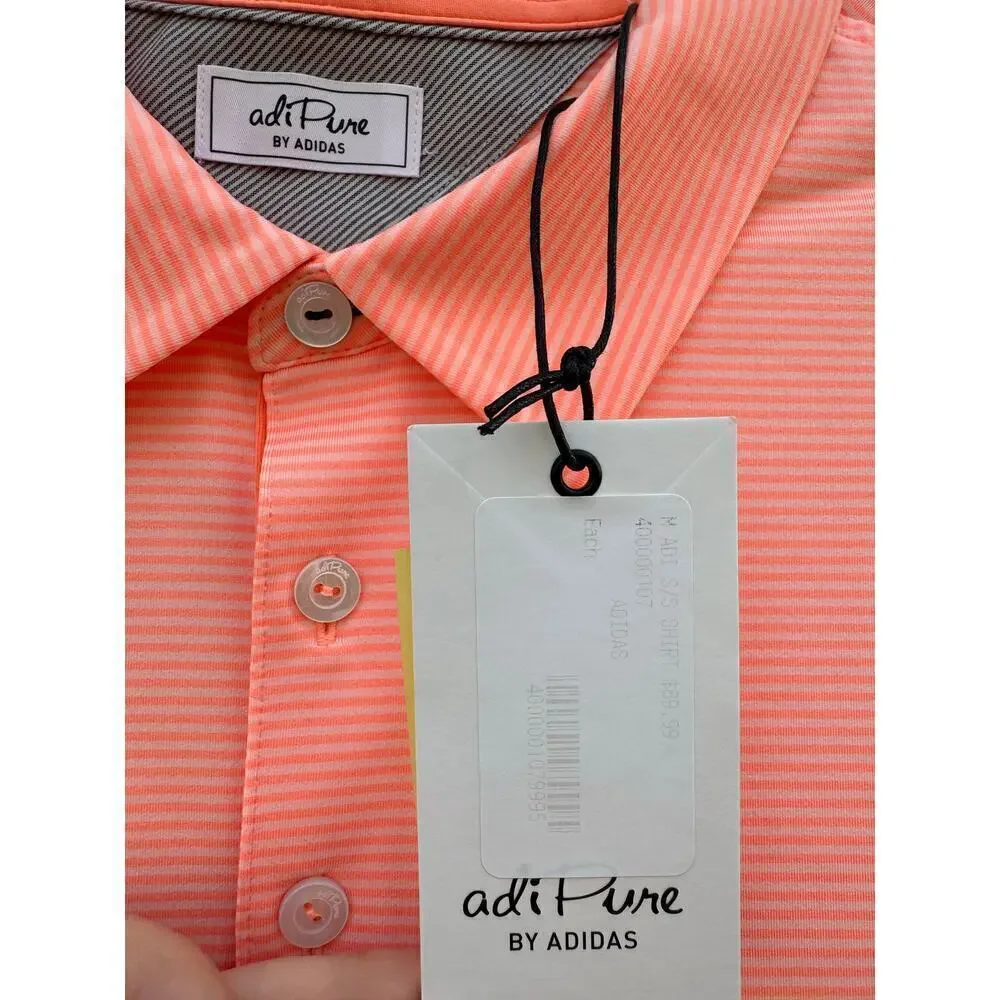 Adidas Adipure Golf Polo Shirt Pink Medium NWT